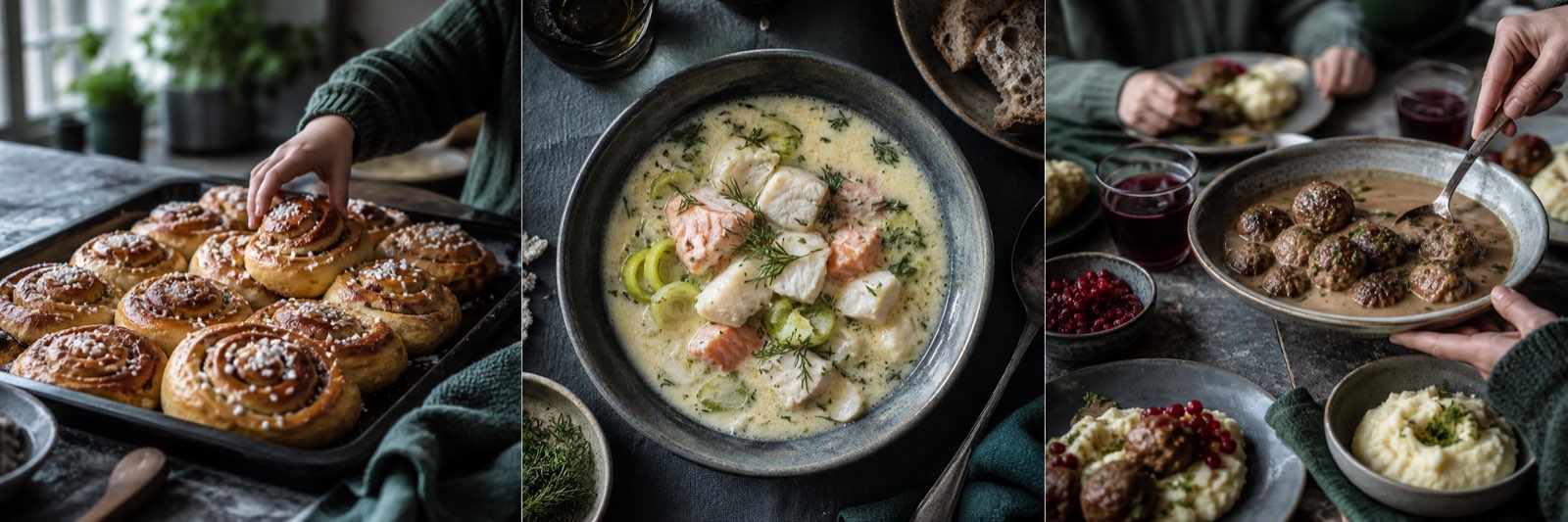 Kanelboller, fiskesuppe og kjøttkaker fra familiens oppskriftssamling
